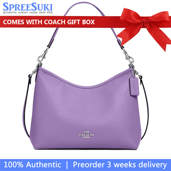 Coach Laurel Shoulder Bag Silver Iris # CR148