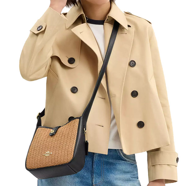 Coach Hadley Mini Crossbody Bag Toast Black # CAL61