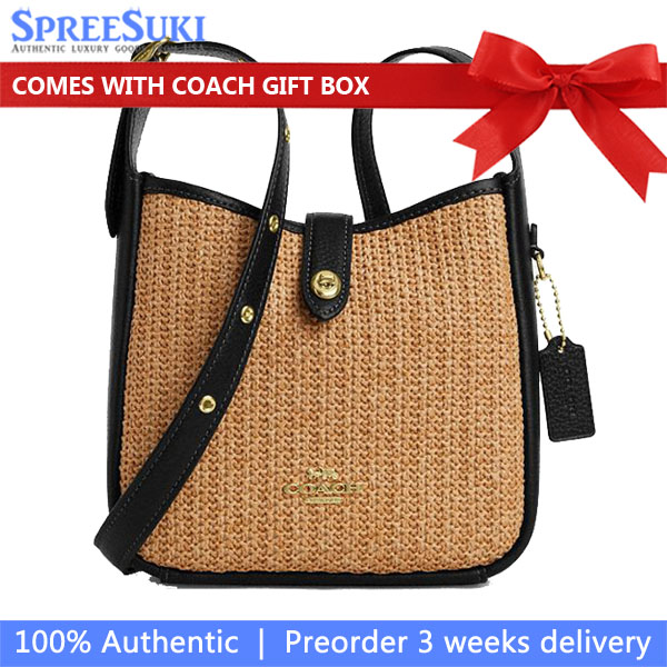 Coach Hadley Mini Crossbody Bag Toast Black # CAL61