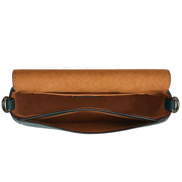 Coach Amelia Saddle Bag Gunmetal Dark Teal # CP107