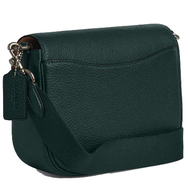 Coach Amelia Saddle Bag Gunmetal Dark Teal # CP107