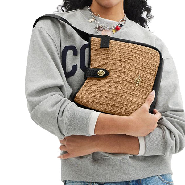 Coach Hadley Convertible Crossbody Bag Toast Black # CAL93