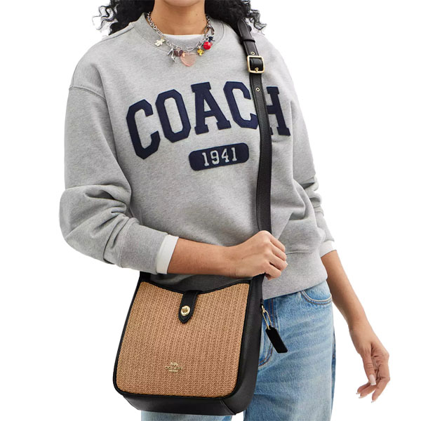 Coach Hadley Convertible Crossbody Bag Toast Black # CAL93