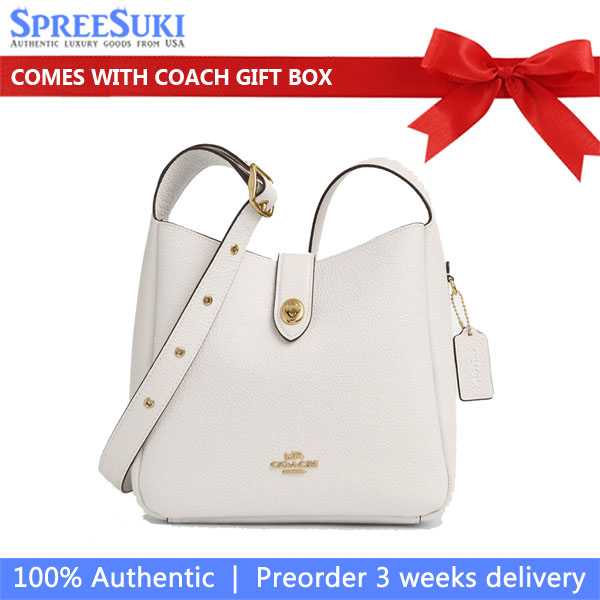 Coach Hadley Convertible Crossbody Bag In Suede Chalk # CW002