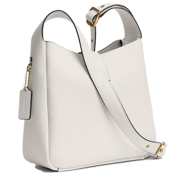 Coach Hadley Convertible Crossbody Bag In Suede Chalk # CW002