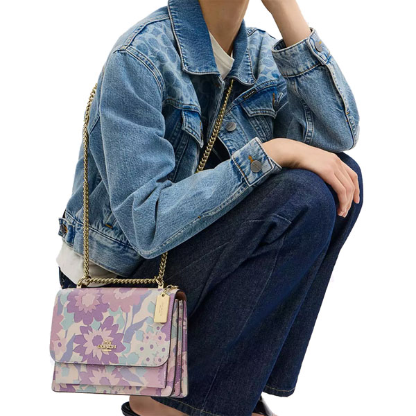 Coach Klare Crossbody Bag With Floral Print Ivory Multi # CBM06