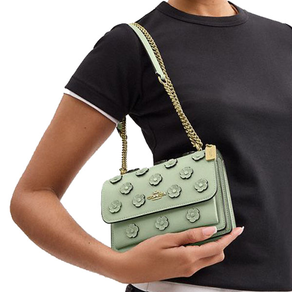 Coach Mini Klare Crossbody Bag With Floral Applique Light Pistachio # CAK00
