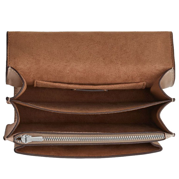 Coach Mini Klare Crossbody Bag In Signature Canvas Silver Sand Taupe # CW206