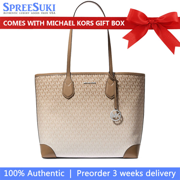 Michael Kors Eva Large Ombré Signature Logo Tote Bag Husk # 35R5SV0T7B