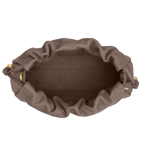 Coach Faye Shoulder Bag With Ruching Dark Stone # CV529