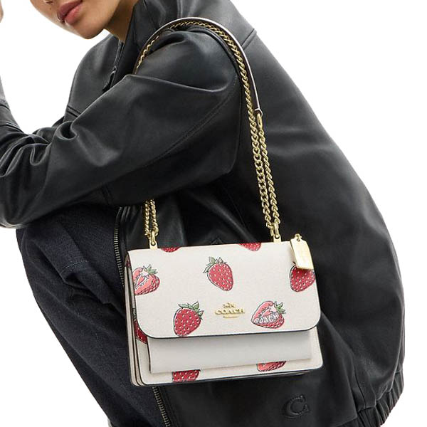 Coach Faye Shoulder Bag With Ruching Chalk Multi # CAL65