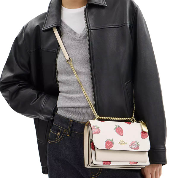 Coach Faye Shoulder Bag With Ruching Chalk Multi # CAL65
