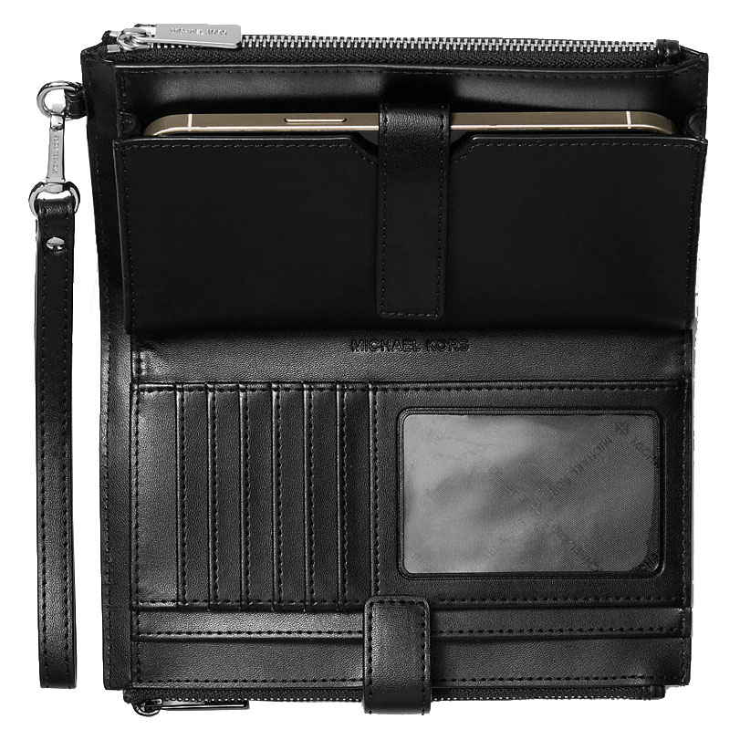 Michael Kors Jet Set Large Ombré Signature Logo Wristlet Black # 35R5STVW3V