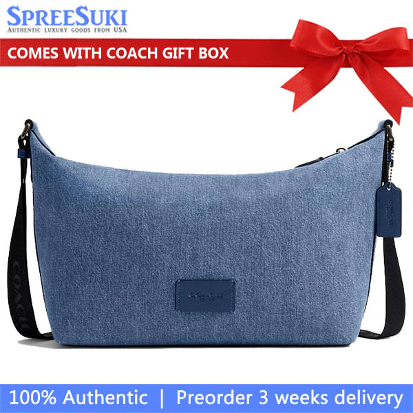 Coach Finn Crossbody Bag Qb Denim Deep Blue # CBI75