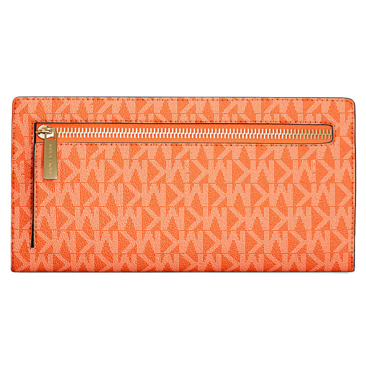 Michael Kors Carson Large Signature Logo Wallet Red Clay # 35S5G2ZE3V