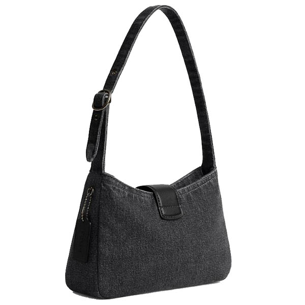 Coach Eliza Shoulder Bag In Signature Denim Qb Washed Grey # CAK45