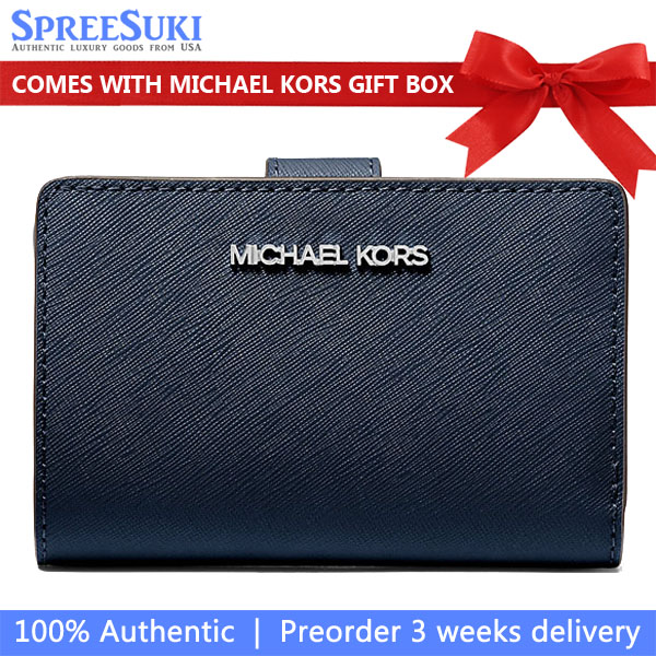 Michael Kors Medium Saffiano Leather Wallet Navy # 35R4STVF6L