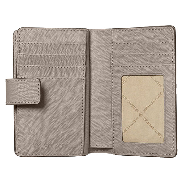 Michael Kors Medium Saffiano Leather Wallet Pearl Grey # 35R4STVF6L