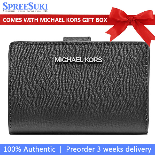 Michael Kors Medium Saffiano Leather Wallet Black # 35R4STVF6L