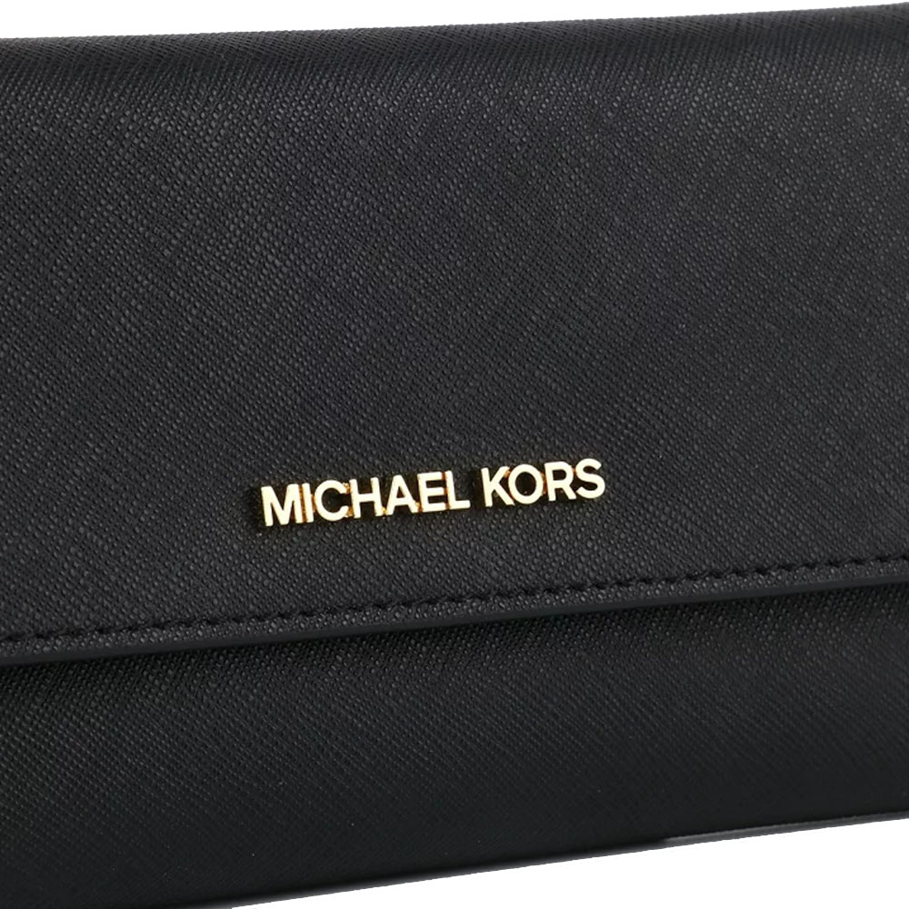 Michael Kors Long Wallet Large Trifold Wallet Black # 35S8GTVF7L