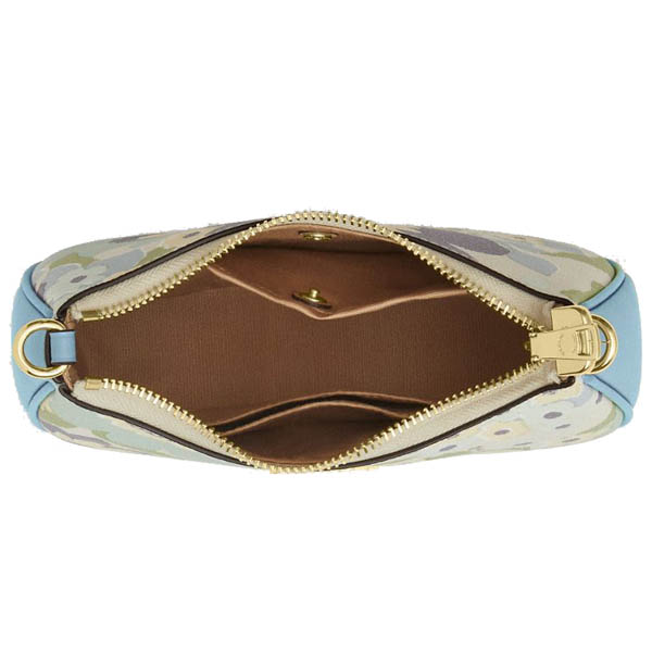 Coach Teri Mini Crossbody Bag With Floral Print Blue Bell Multi # CBG63