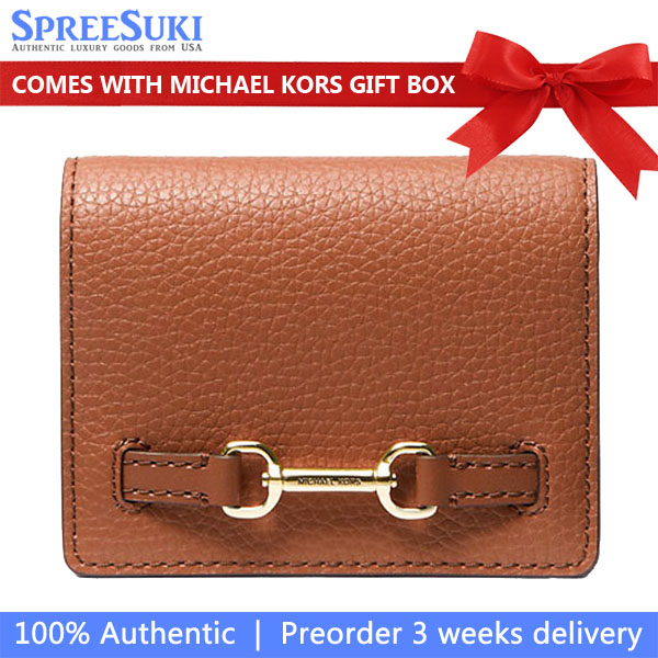 Michael Kors Carson Small Pebbled Leather Wallet Luggage # 35S5G2ZD5L