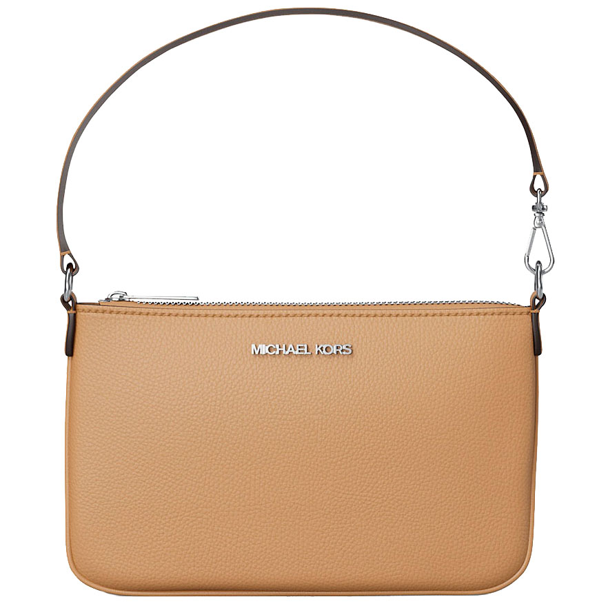 Michael Kors Jet Set Small Pebbled Leather Convertible Wristlet Peanut # 35S5STVW5L