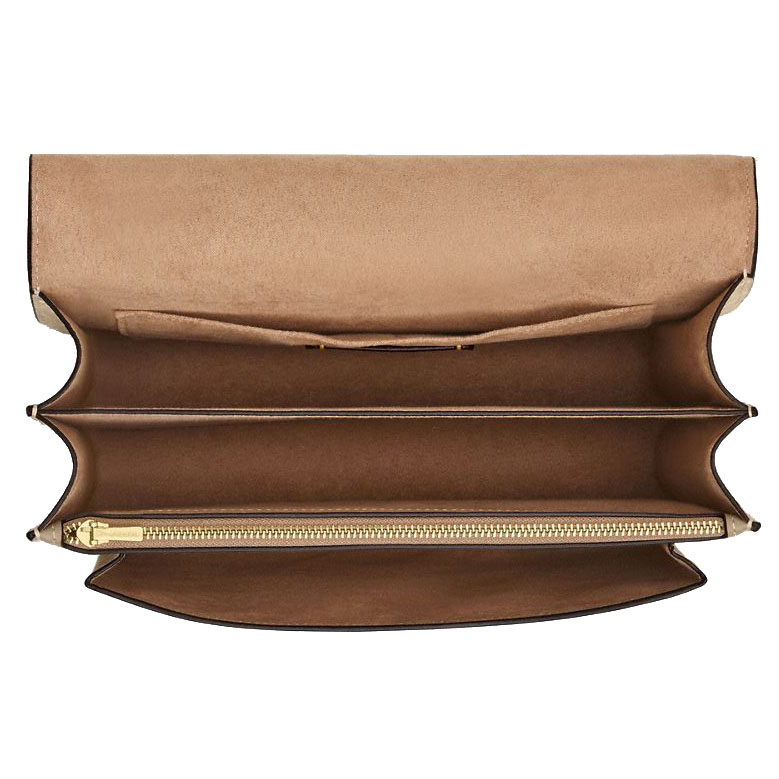 Coach Klare Top Handle Bag In Colorblock Signature Canvas Dark Natural Multi # CAK61