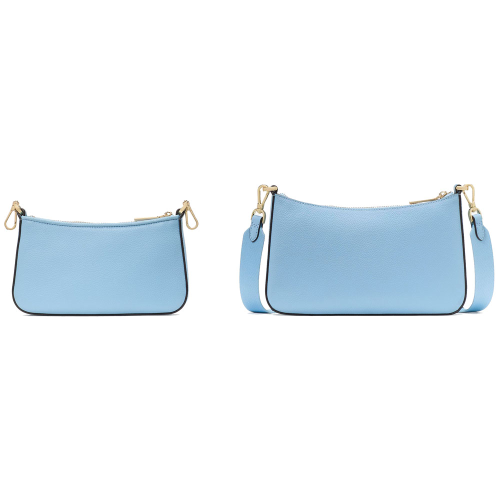 Kate Spade Duet Woven Leather Crossbody Montauk Blue # KK902