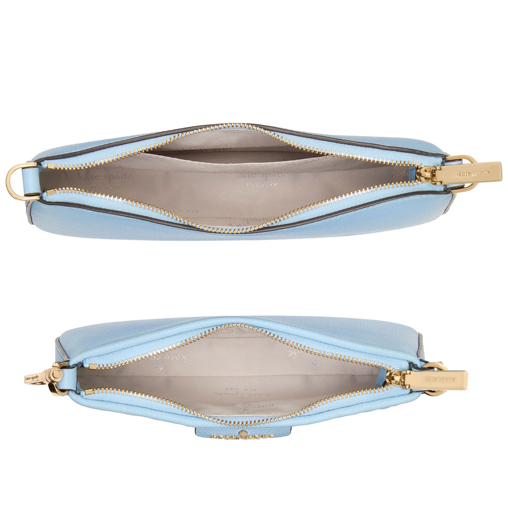 Kate Spade Duet Woven Leather Crossbody Montauk Blue # KK902