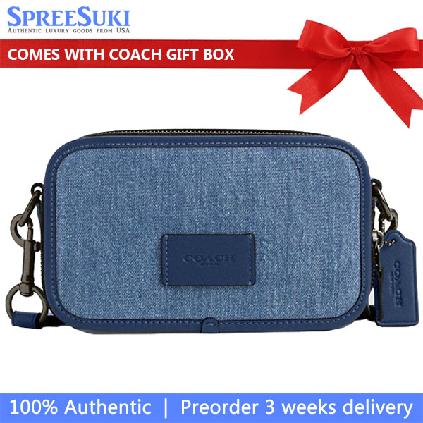 Coach Wyatt Crossbody Bag Denim Deep Blue # CBG14
