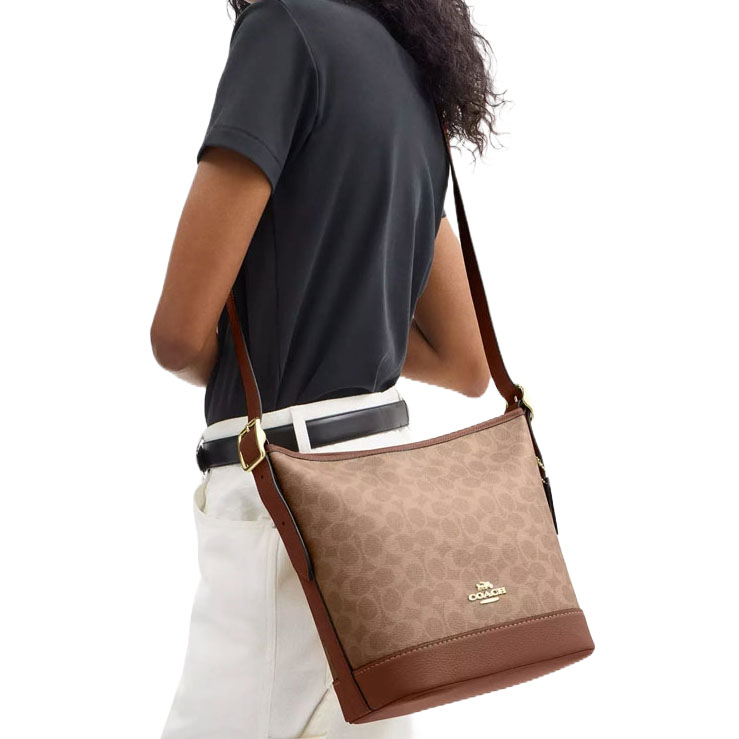 Coach Jude Duffle Bag In Signature Canvas Tan / Brown # CBH20