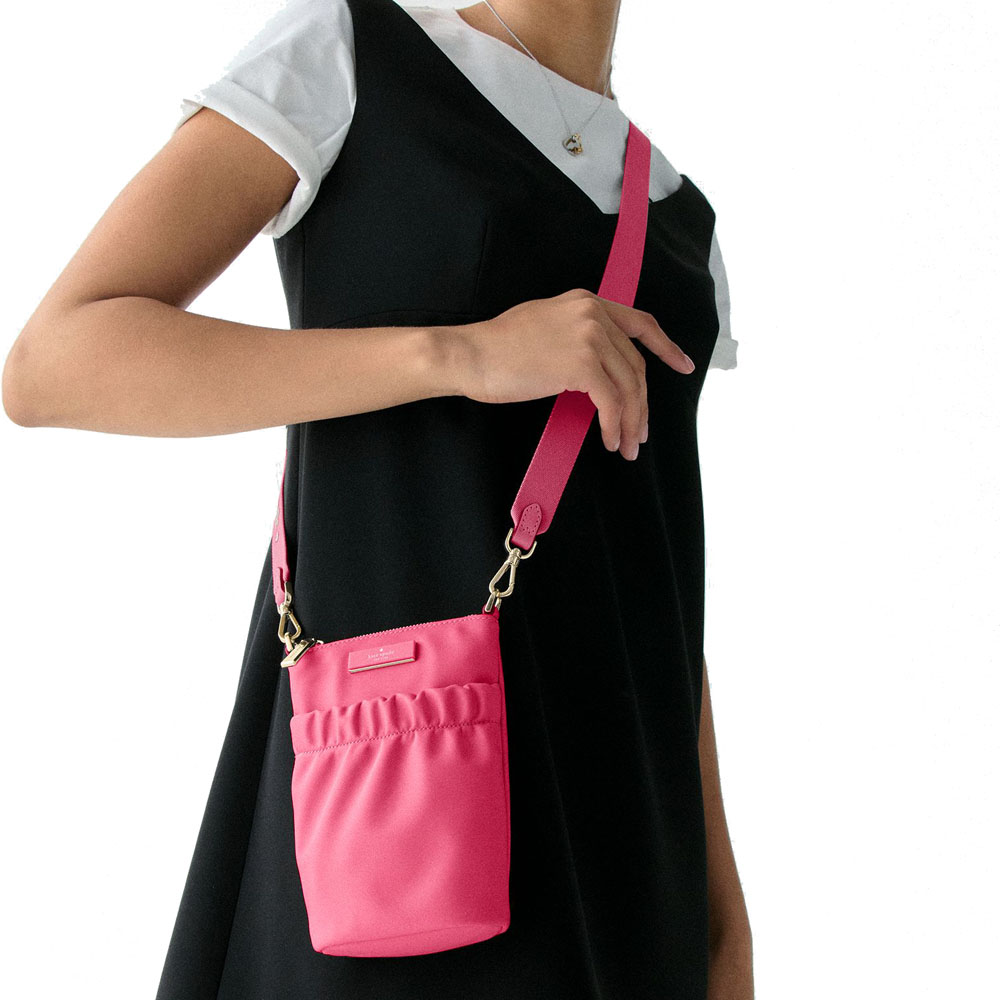 Kate Spade Carter Nylon Phone Crossbody Rose Oil # KL876