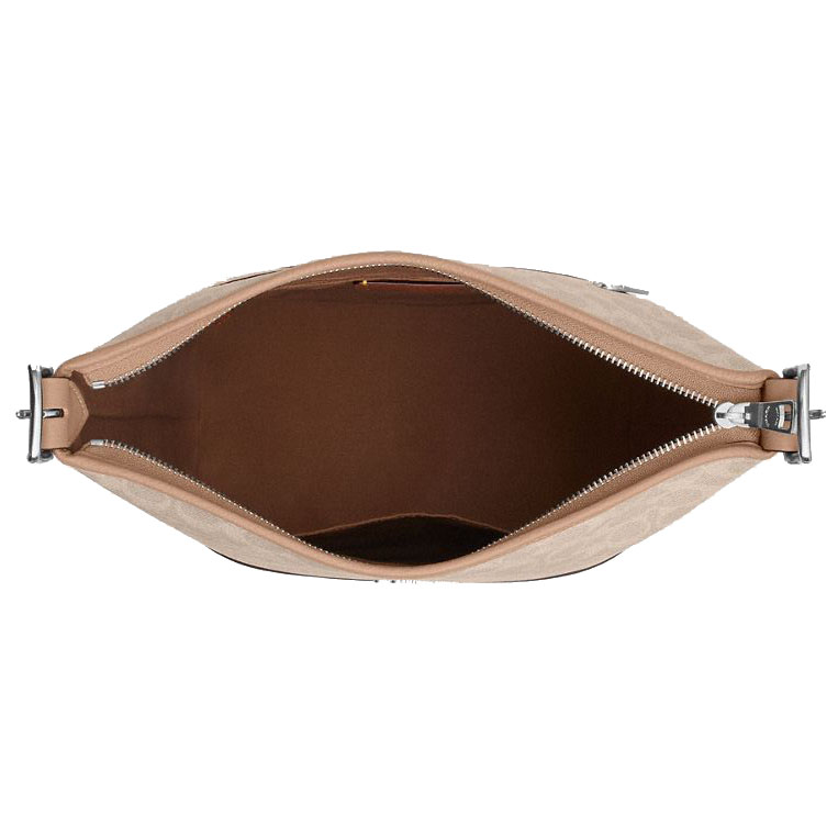 Coach Jude Duffle Bag In Signature Canvas Silver / Sand / Taupe # CBH20