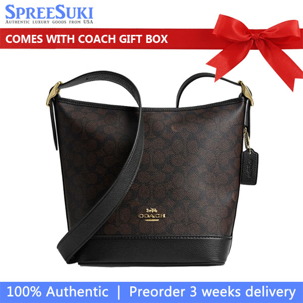 Coach Jude Duffle Bag In Signature Canvas Walnut / Black # CBH20