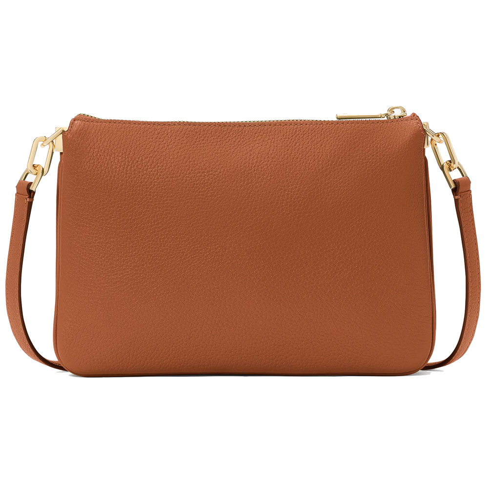 Kate Spade Kayla Small Triple Compartment Crossbody Warm Gingerbread # KL806