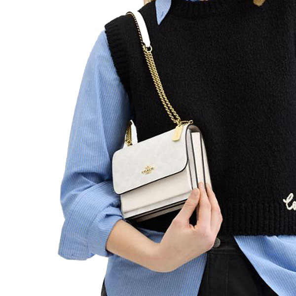 Coach Mini Klare Crossbody Bag In Signature Canvas White / Chalk # CW206