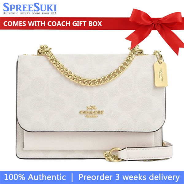 Coach Mini Klare Crossbody Bag In Signature Canvas White / Chalk # CW206