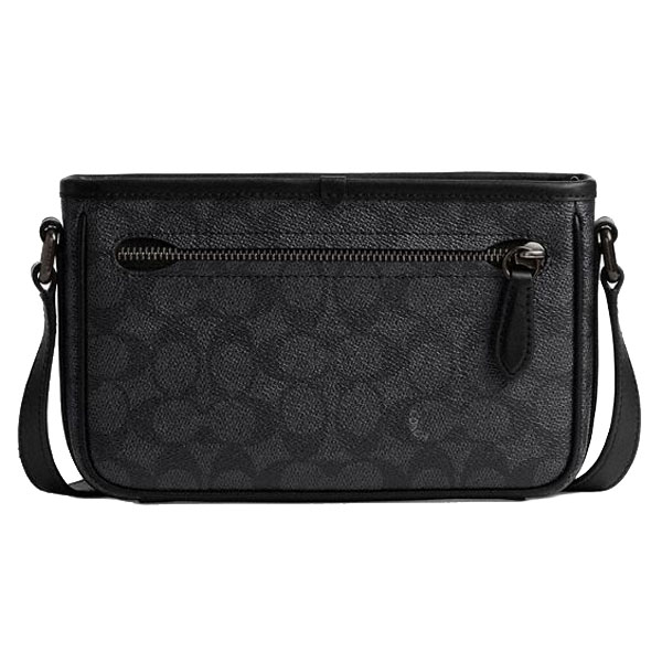 Coach Beck Slim Crossbody In Signature Canvas Charcoal # CM337