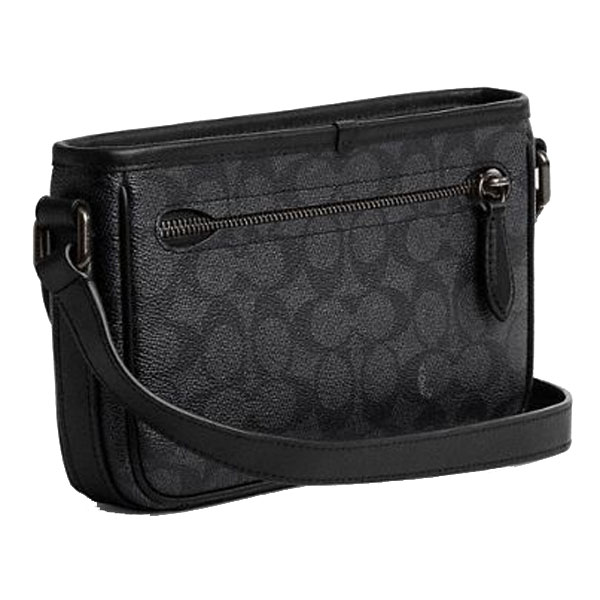 Coach Beck Slim Crossbody In Signature Canvas Charcoal # CM337