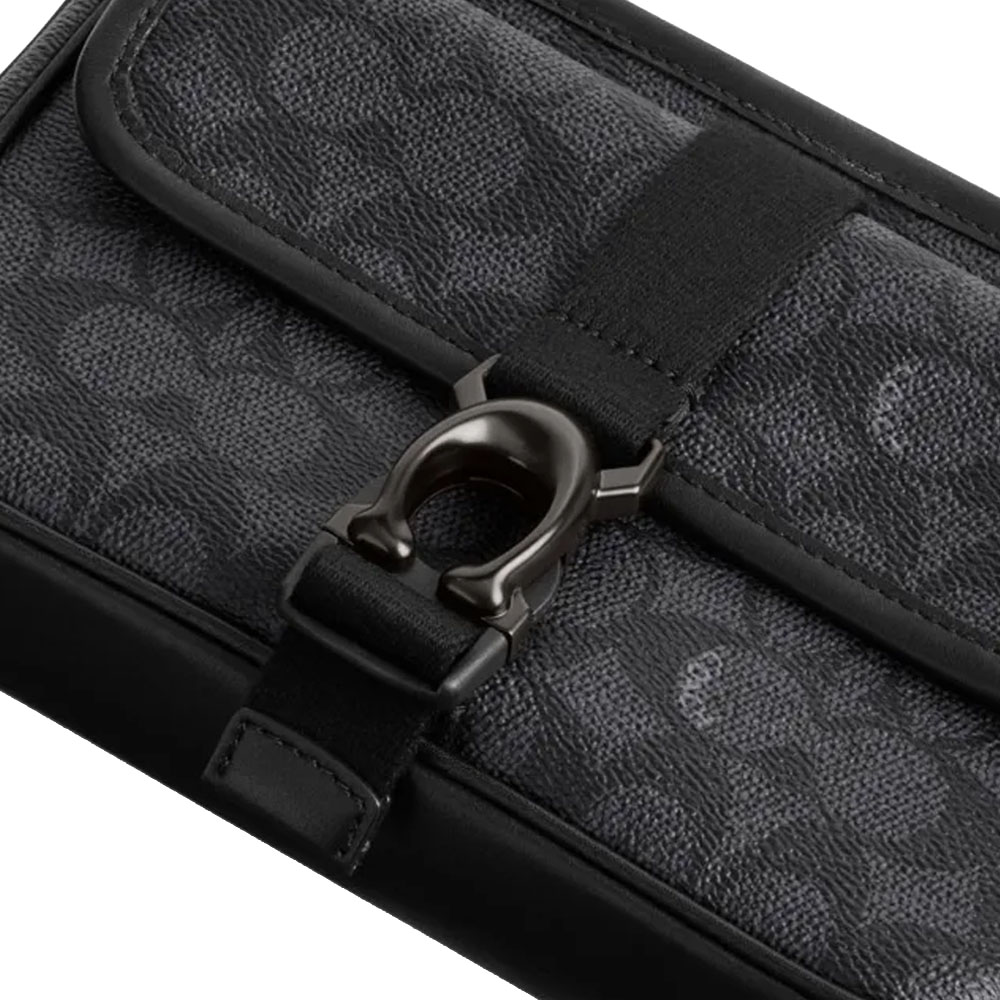 Coach Beck Slim Crossbody In Signature Canvas Charcoal # CM337