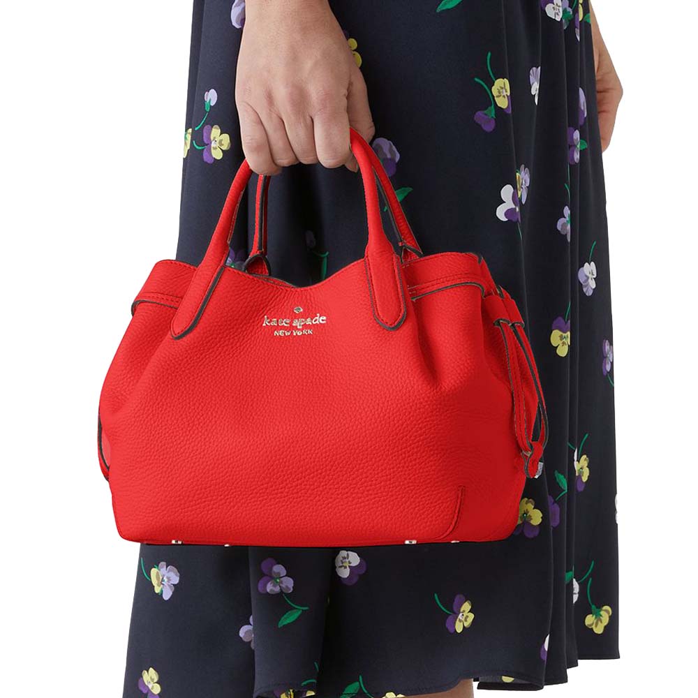 Kate Spade Pebble Leather Dumpling Small Satchel Tomato Slice # K8135