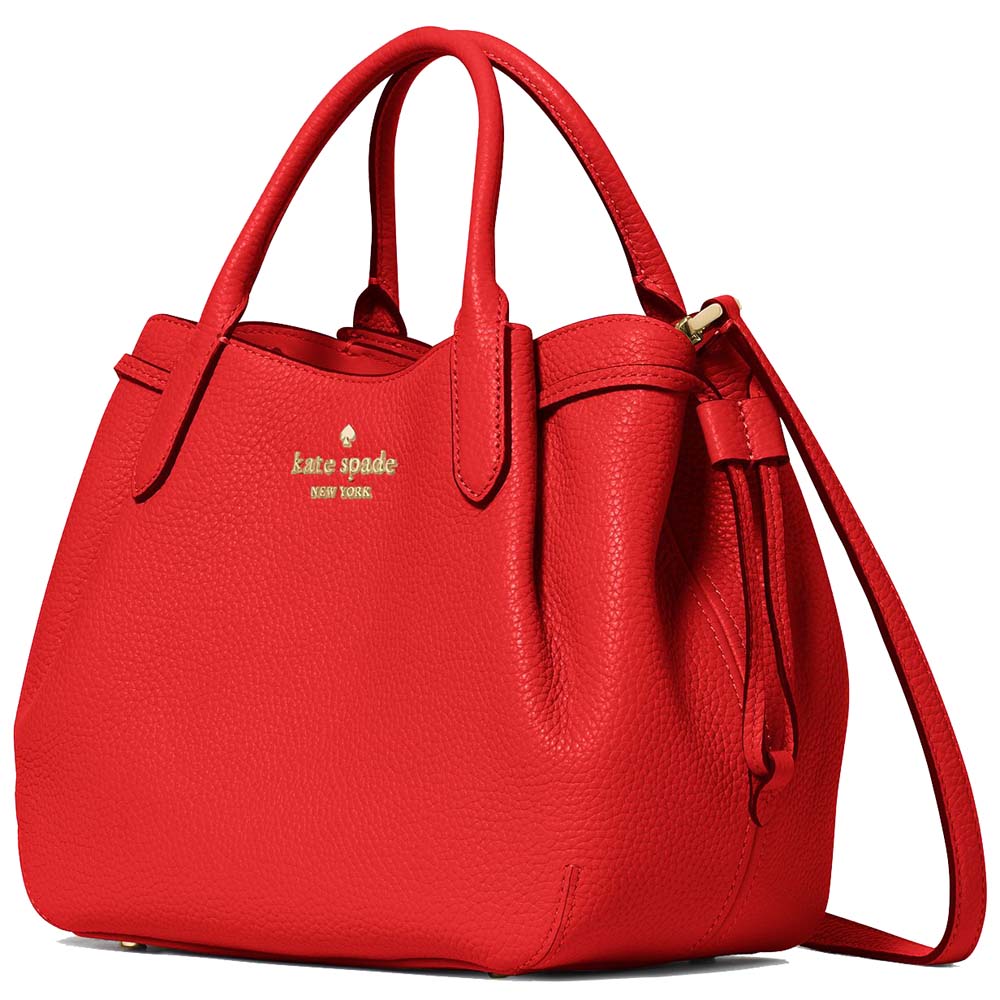 Kate Spade Pebble Leather Dumpling Small Satchel Tomato Slice # K8135