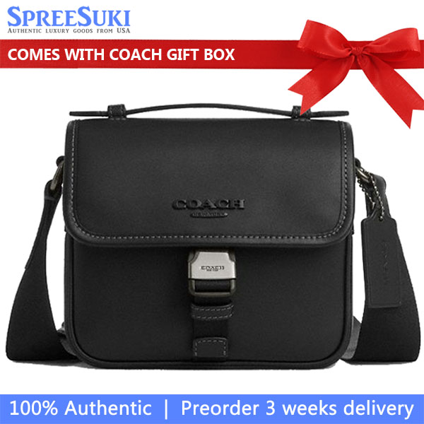 Coach Racer Crossbody Bag Gunmetal Black # CBG12