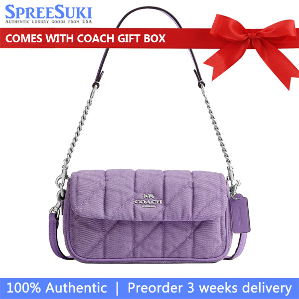 Coach Hailey Flap Bag Silver Iris # CBI88