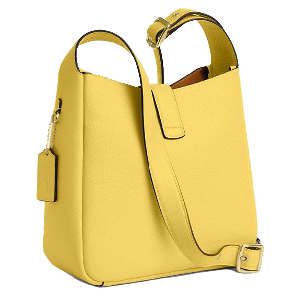 Coach Hadley Convertible Crossbody Bag In Suede Yellow # CW002