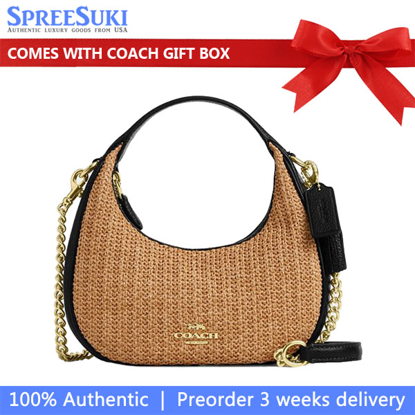 Coach Carmen Mini Crossbody Bag Toast Black # CAL02