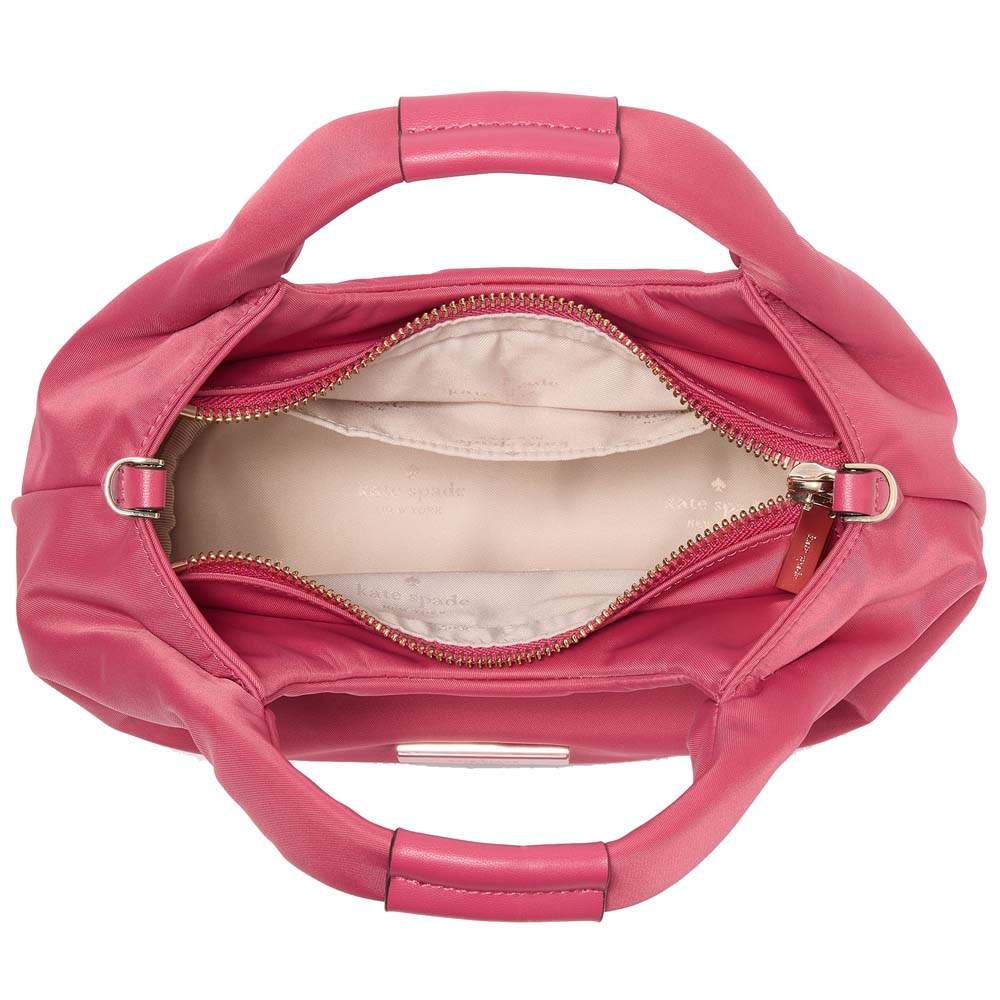 Kate Spade Carter Nylon Small Pleated Crossbody Rose Oil # KL965