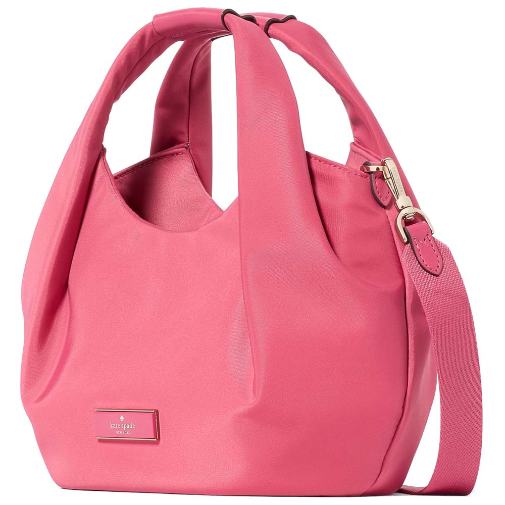 Kate Spade Carter Nylon Small Pleated Crossbody Rose Oil # KL965