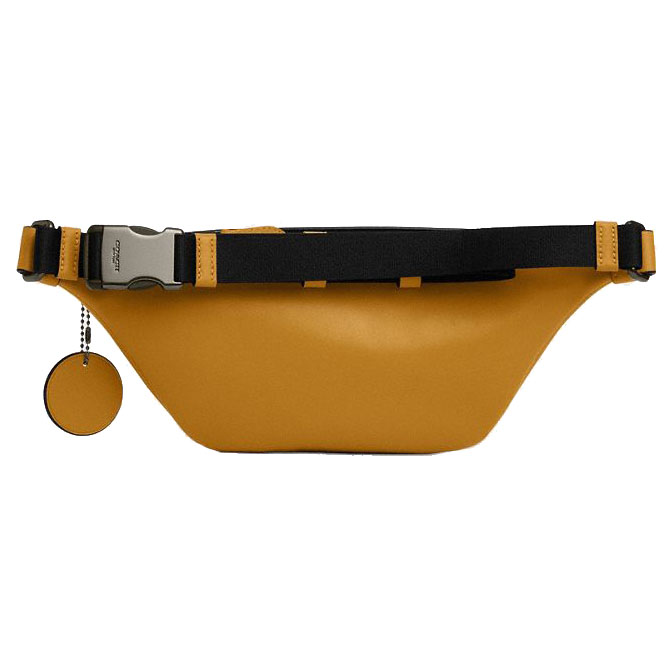 Coach Warren Mini Belt Bag In Colorblock Signature Canvas Tan Buttercup # CAX42